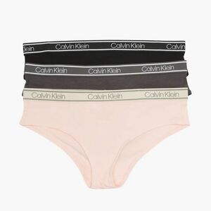 Calvin Klein Comfort Mid Rise Hipster - Pack of 3 Large Multicolor NEW MSRP $33